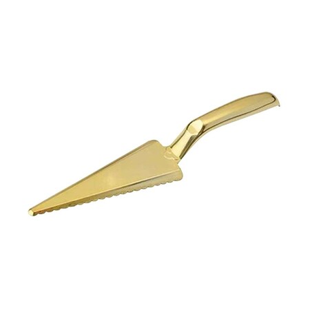 Smarty Had A Party Shiny Gold Disposable Plastic Cake Cutter/Lifter (48 Cake Cutters), 48PK 435-G-CASE